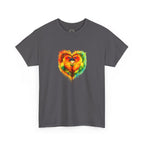 Sun Parakeet Heart Tee — Guyana Wildlife Tribute & Conservation Awareness