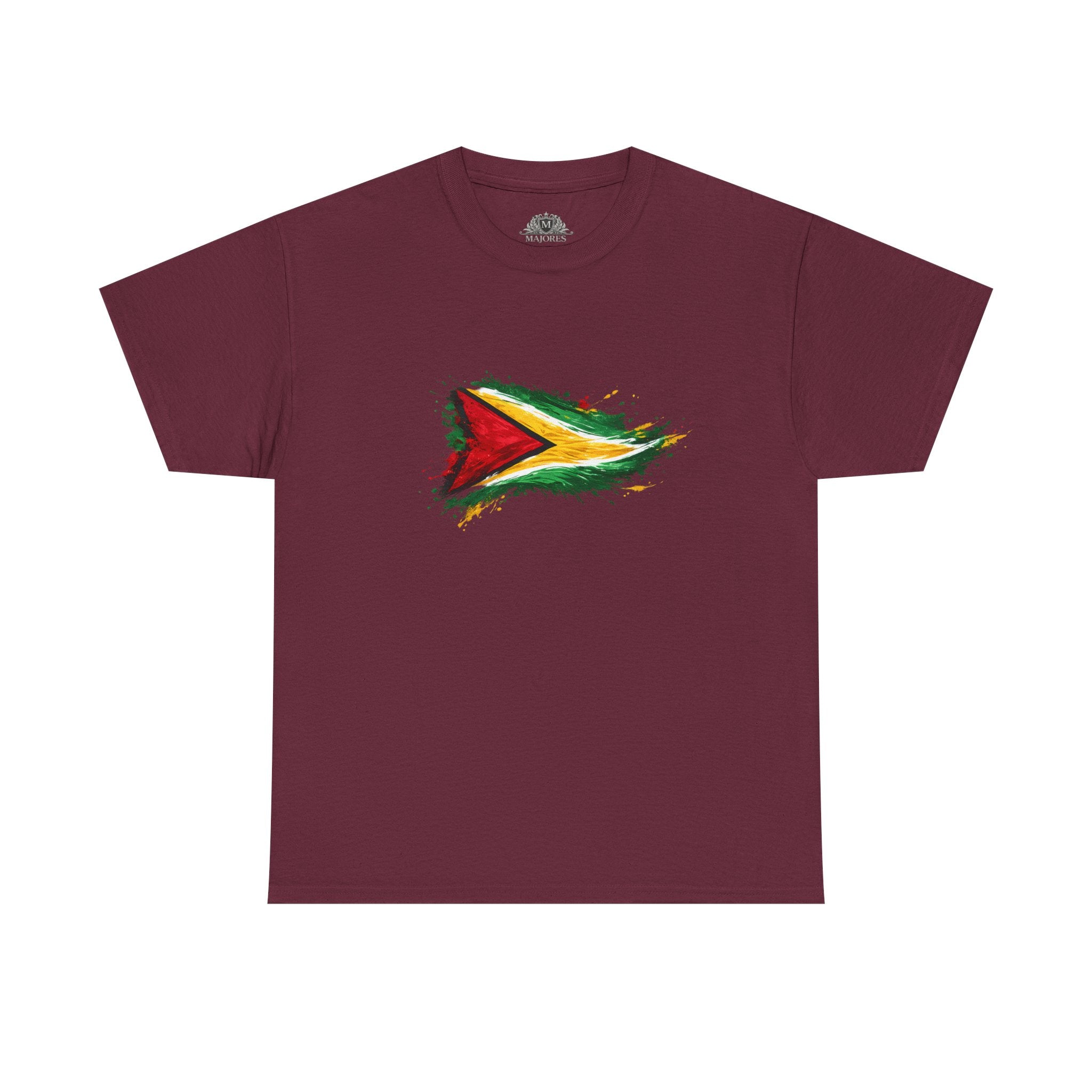Guyana Flag Paint Splash T-Shirt — Patriotic Caribbean Tee