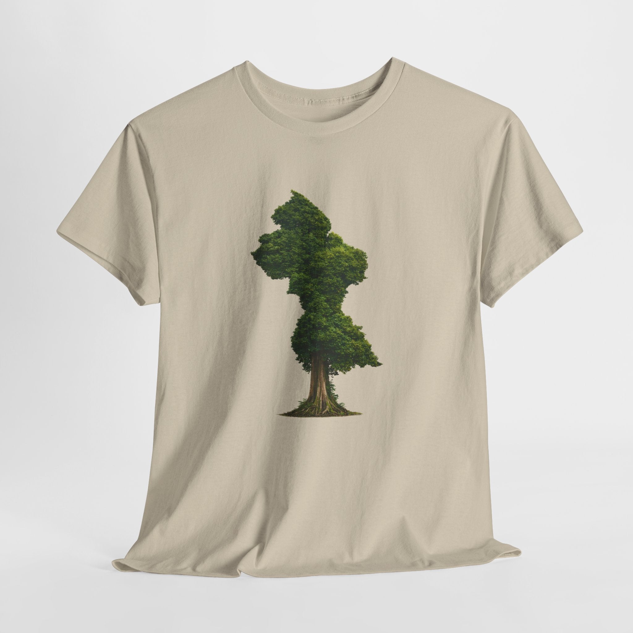 Guyana Map Tree Silhouette T‑Shirt