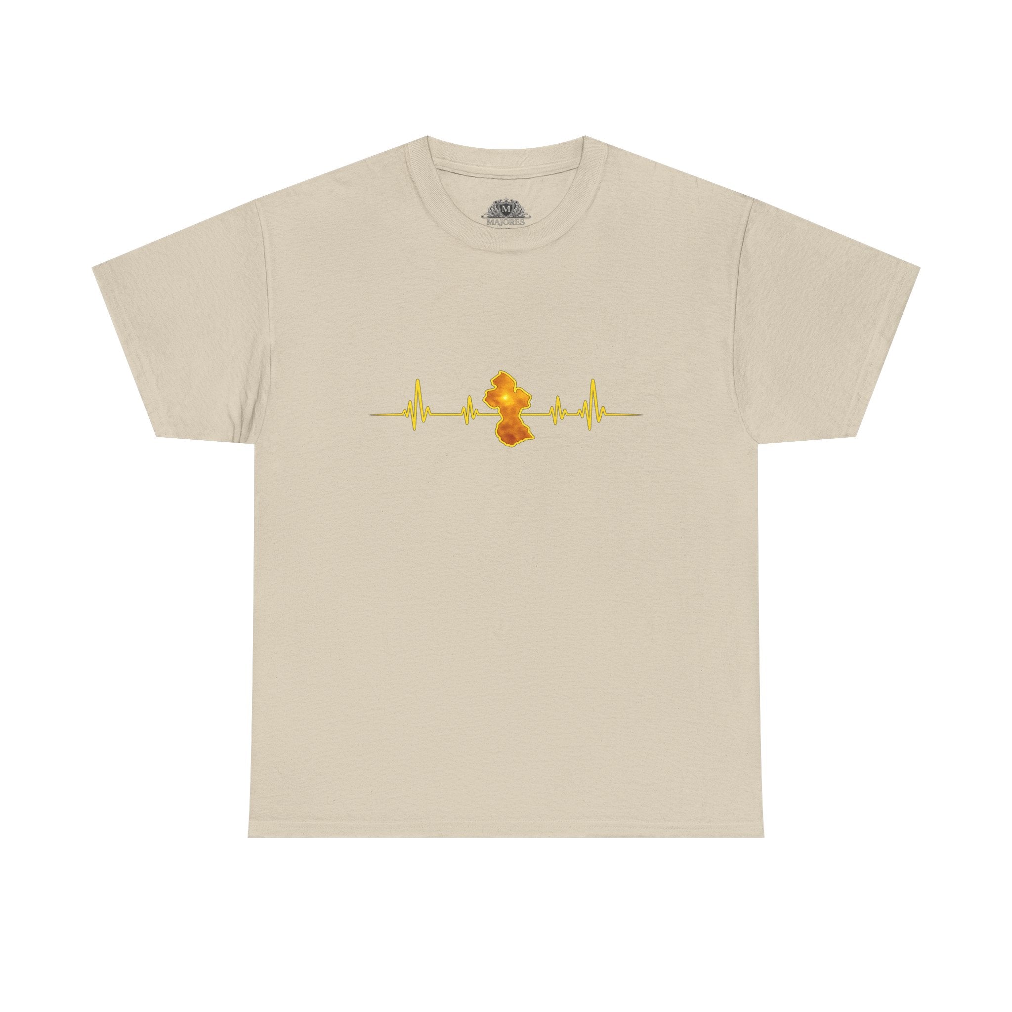 Guyana Heartbeat T-Shirt — ECG Map of Guyana Pride Tee