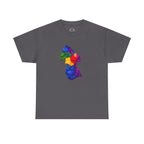 Guyana Floral Map T-Shirt — Colorful Petal Map Tee