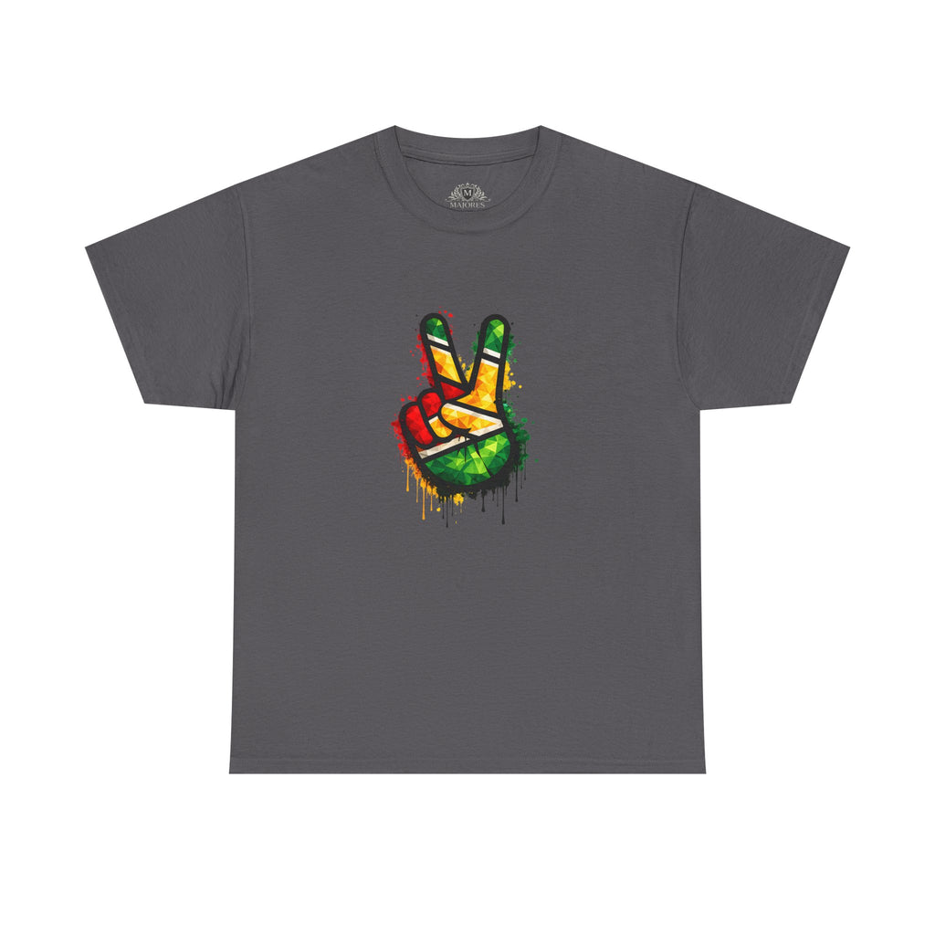 Guyana Flag Peace Sign T-Shirt — Hope & Unity Tee