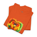 Sun Parakeet Heart Tee — Guyana Wildlife Tribute & Conservation Awareness