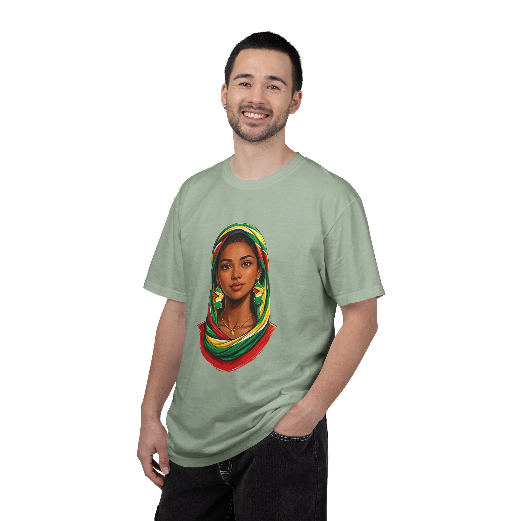 Indo Guyanese Woman Portrait with Headwrap — Unisex Tee