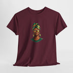 Afro Guyanese Headwrap Portrait T-Shirt — Afrocentric Art Tee