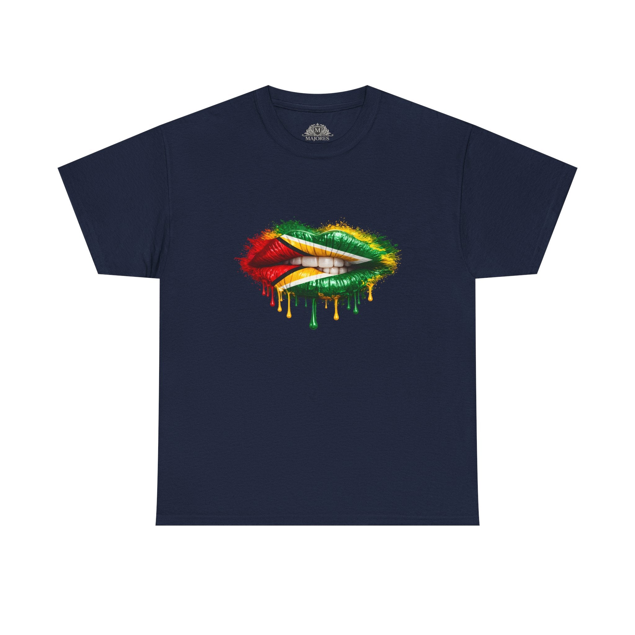 Guyana Flag Lip Oil Painting Graphic Tee