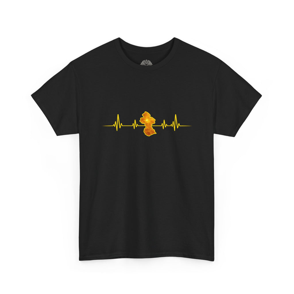 Guyana Heartbeat T-Shirt — ECG Map of Guyana Pride Tee