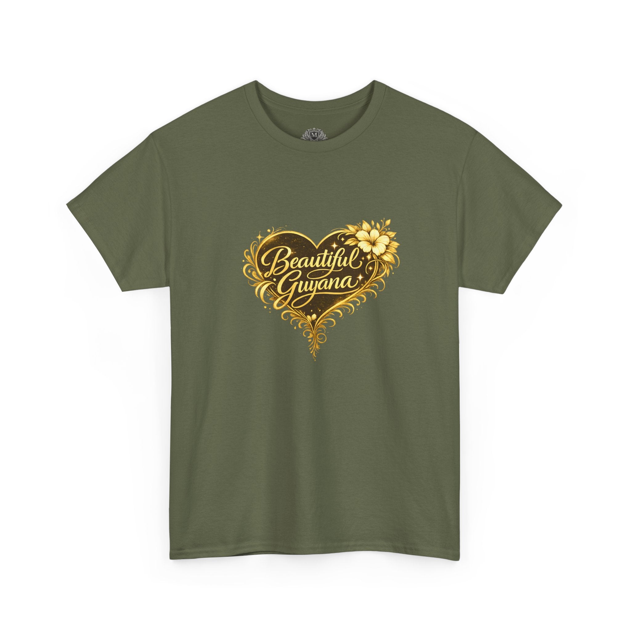 Beautiful Guyana Floral Heart Tee