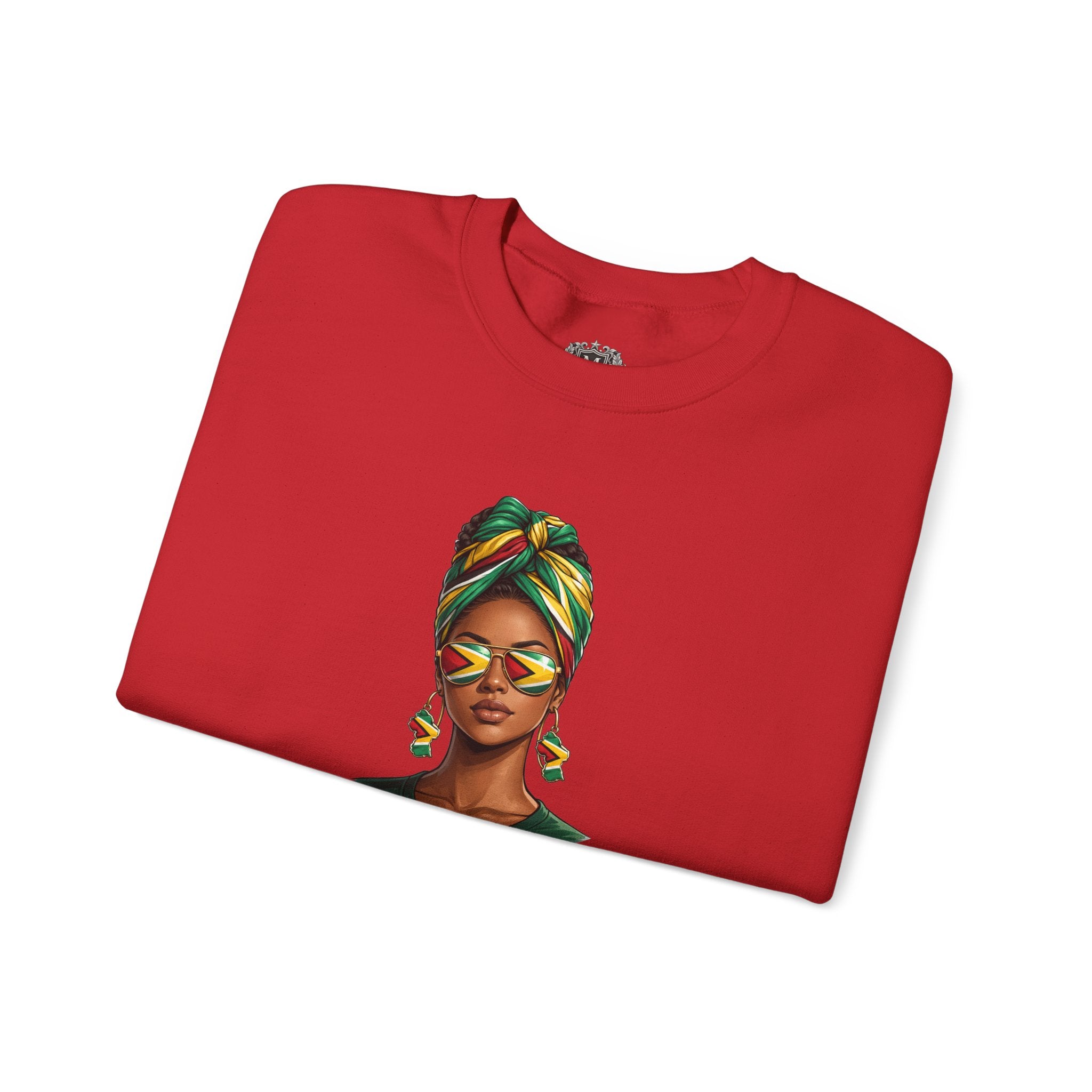 Afro Guyanese Headwrap Portrait Crewneck Sweatshirt