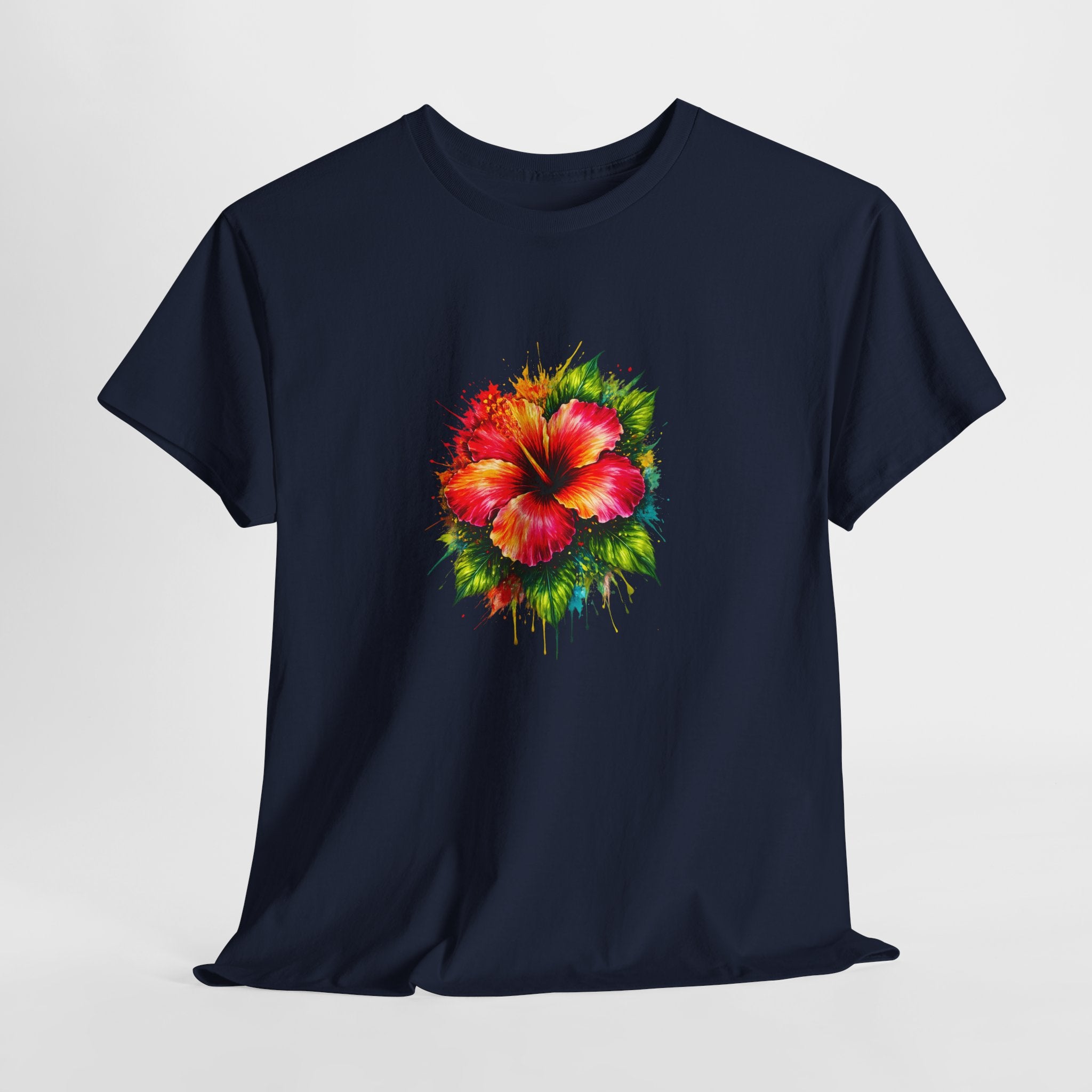 Hibiscus Watercolor Tee — Tropical Flower Graphic T-Shirt