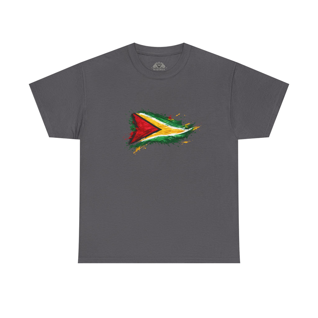Guyana Flag Paint Splash T-Shirt — Patriotic Caribbean Tee