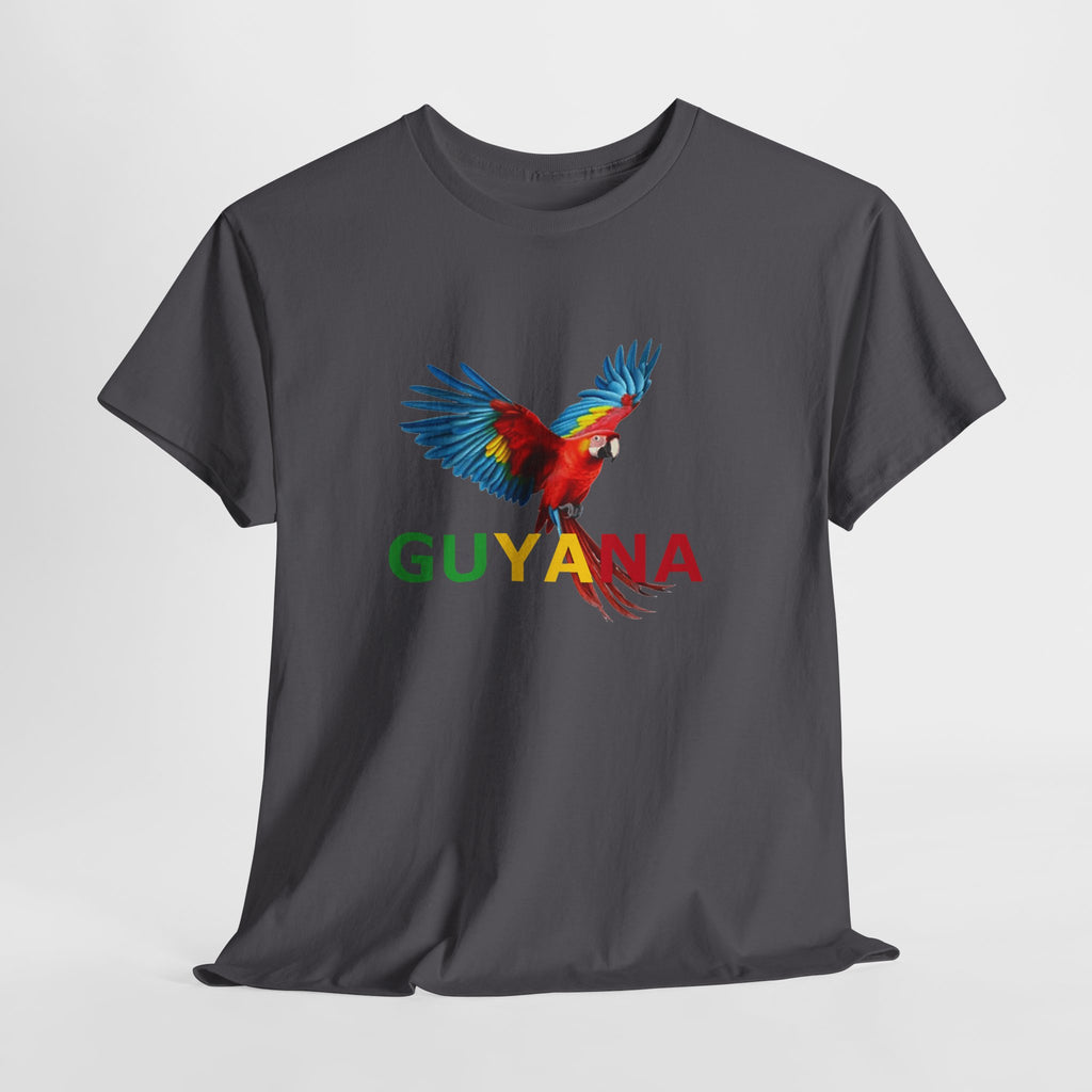Guyana Parrot T-Shirt — Colorful Macaw Graphic
