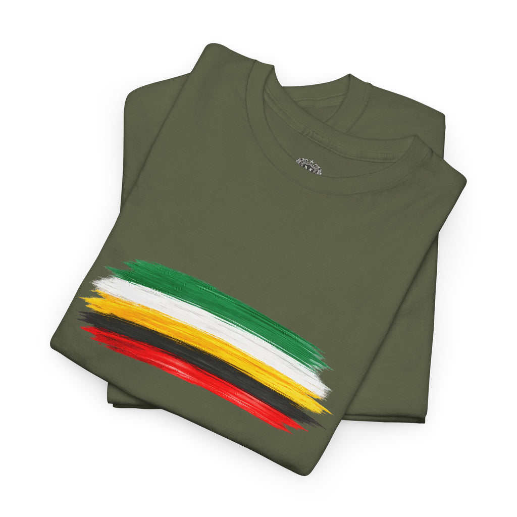 Guyana Flag Brushstroke T-Shirt — Modern Patriotic Pride Tee