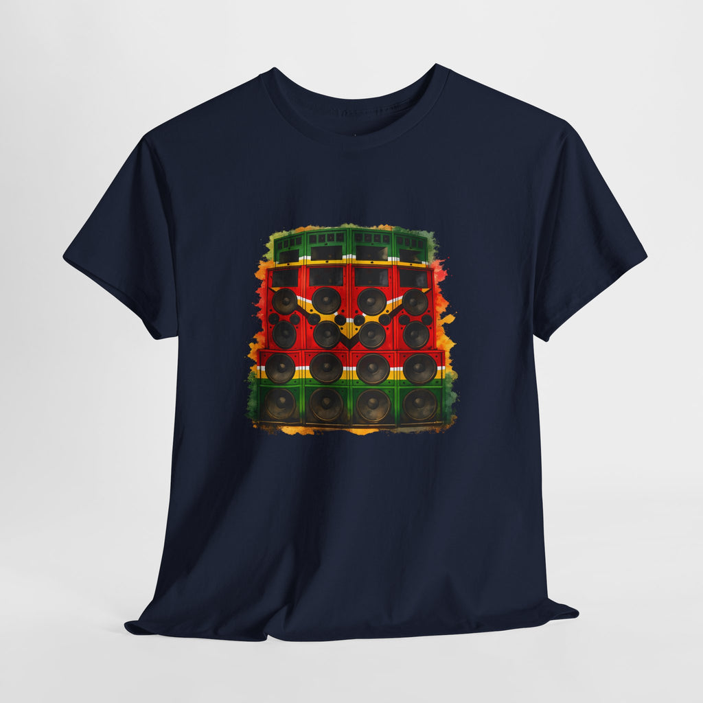 Reggae Sound System T‑Shirt – Speaker Stack Graphic Tee