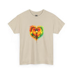 Sun Parakeet Heart Tee — Guyana Wildlife Tribute & Conservation Awareness