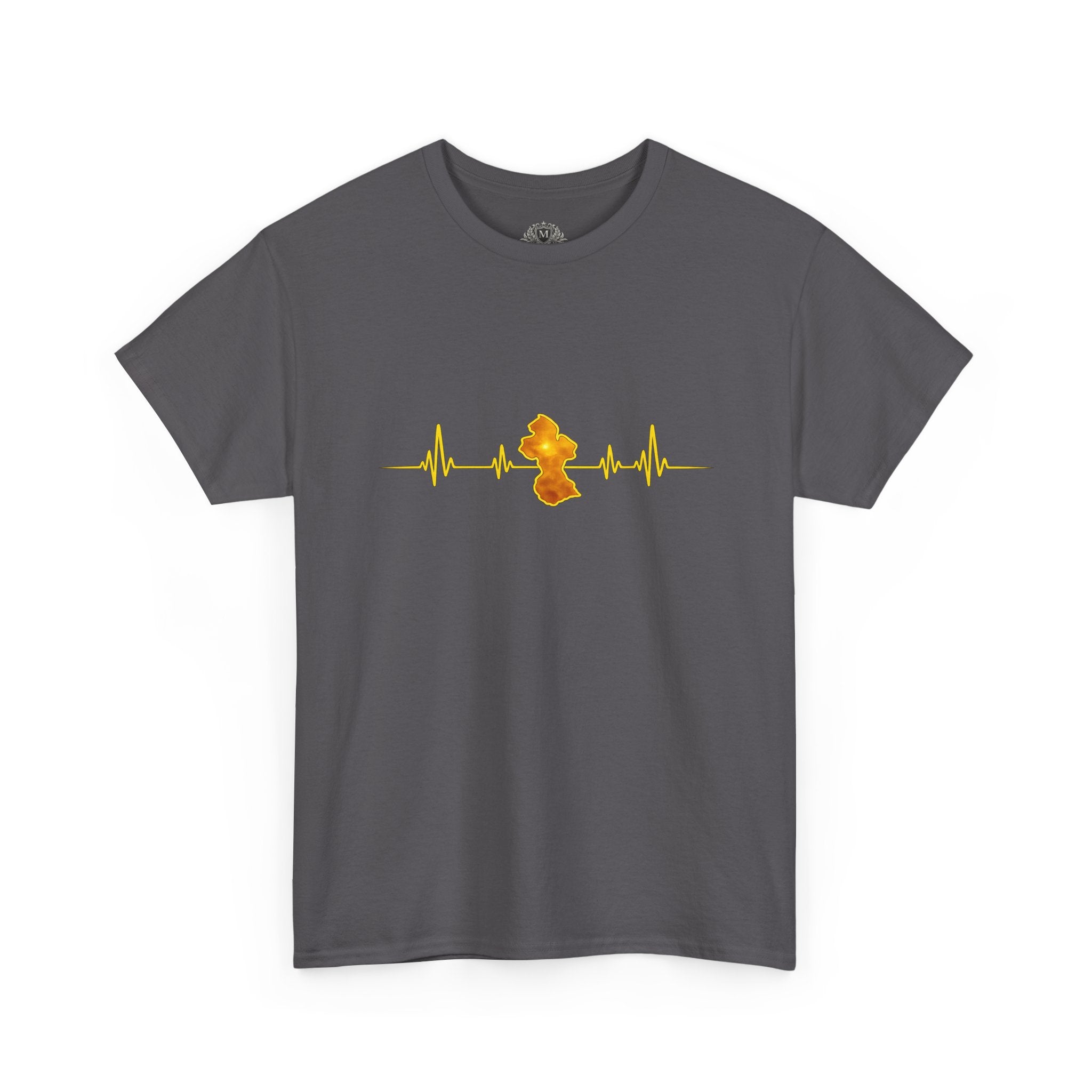 Guyana Heartbeat T-Shirt — ECG Map of Guyana Pride Tee