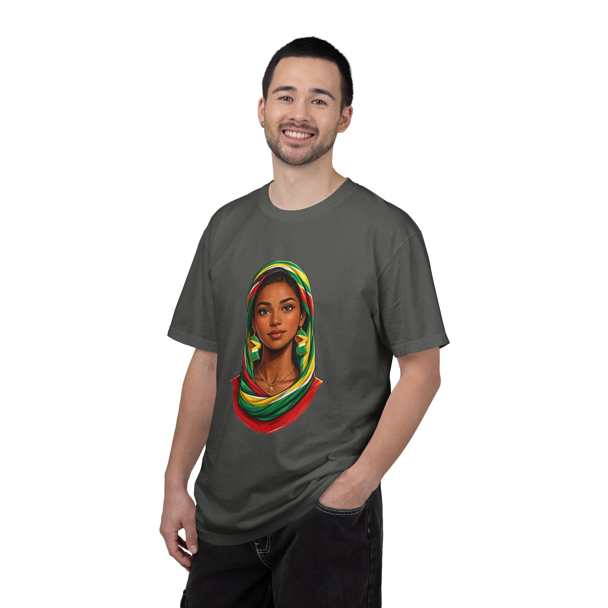 Indo Guyanese Woman Portrait with Headwrap — Unisex Tee