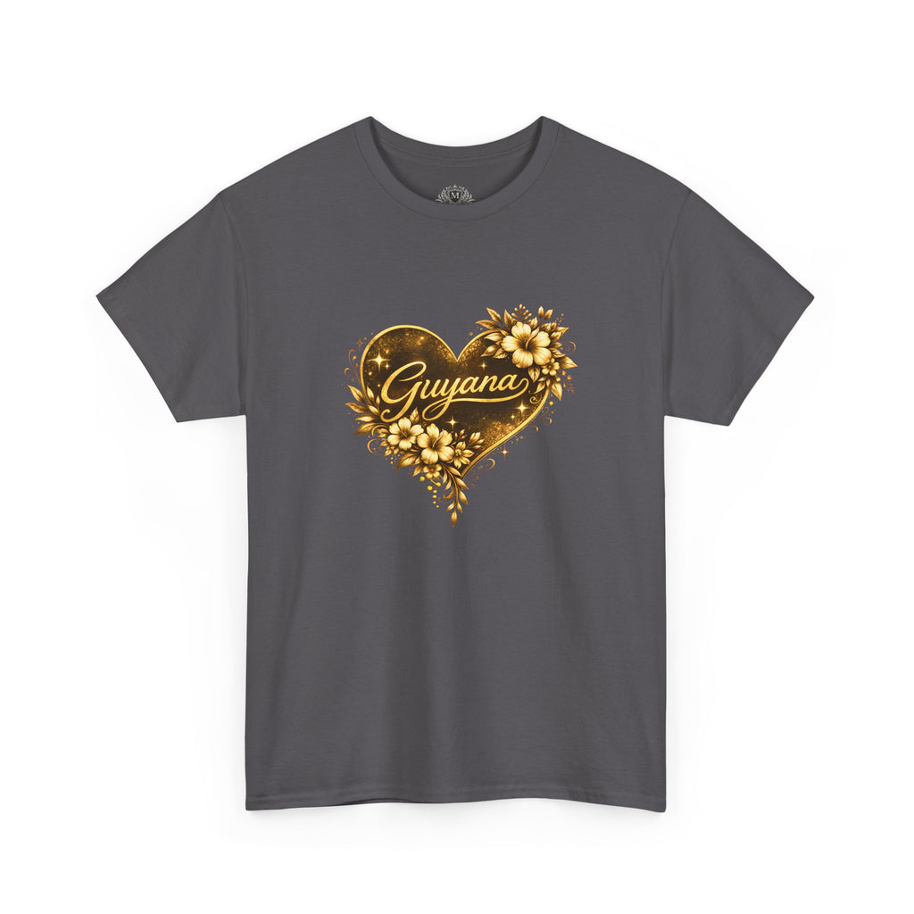 Guyana Heart Floral T-Shirt — Guyana Pride Tee