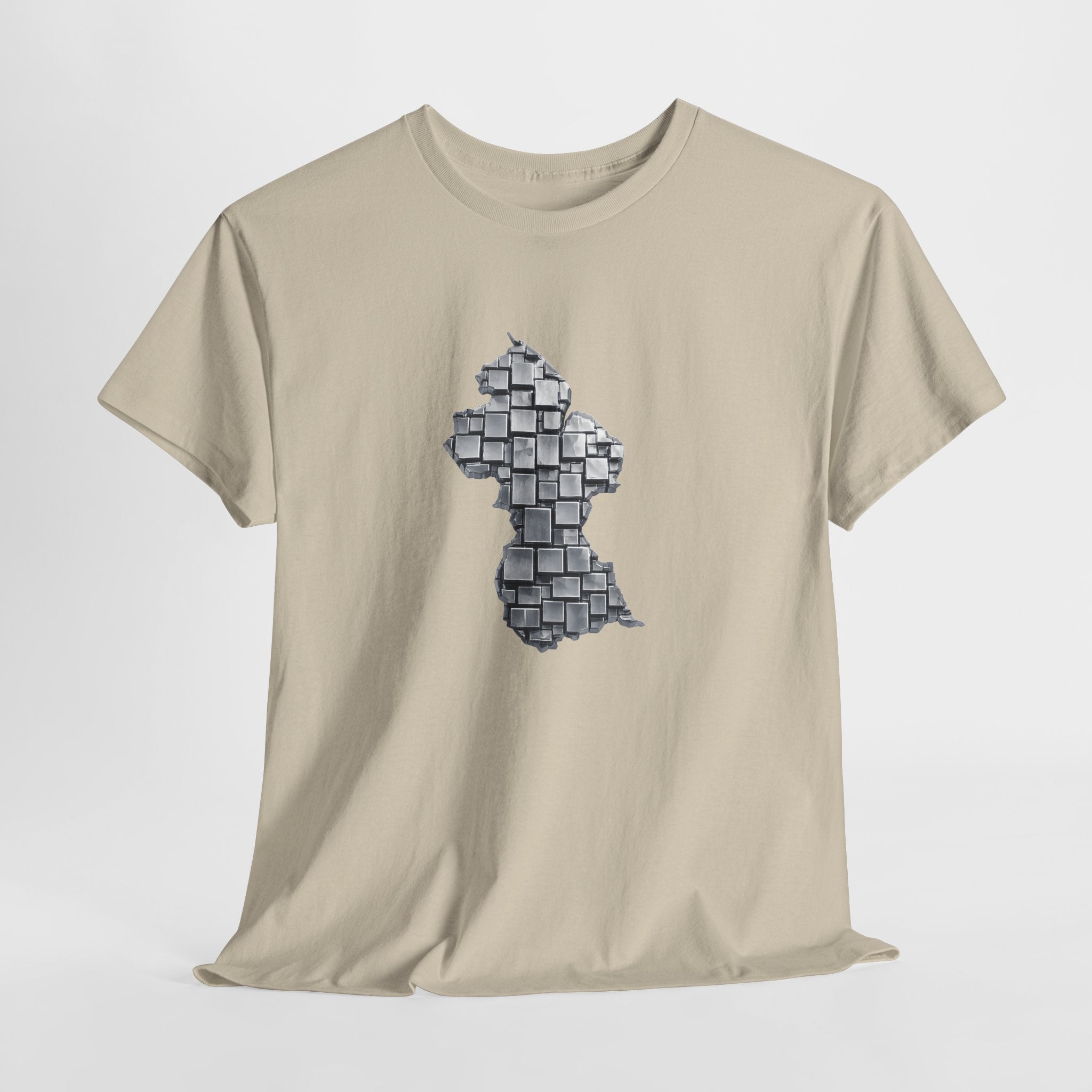 Guyana Geometric Map T-Shirt — Mineral Heritage Design