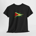 Guyana Flag Paint Splash T-Shirt — Patriotic Caribbean Tee