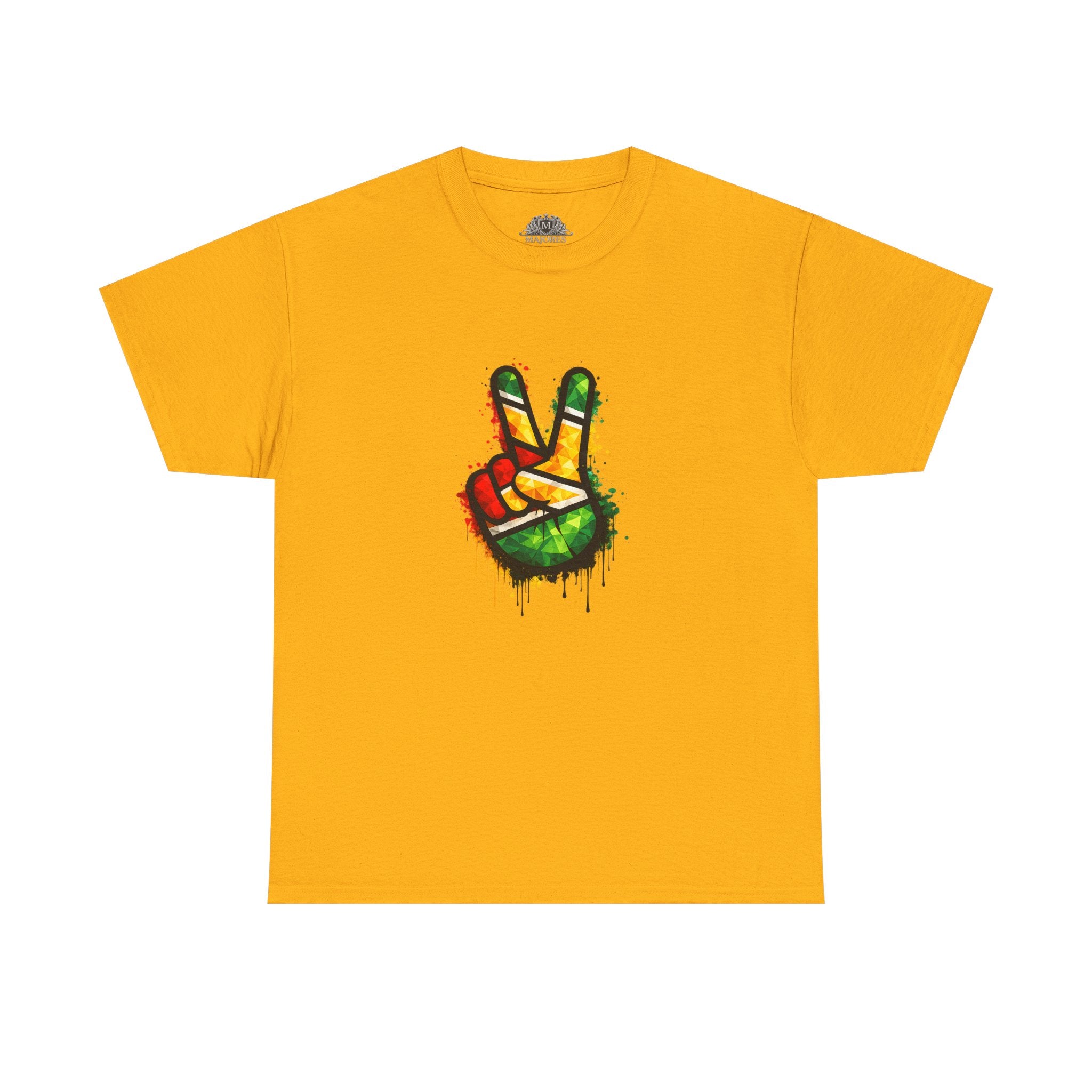 Guyana Flag Peace Sign T-Shirt — Hope & Unity Tee