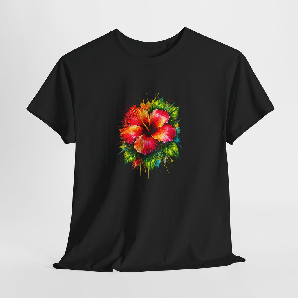 Hibiscus Watercolor Tee — Tropical Flower Graphic T-Shirt