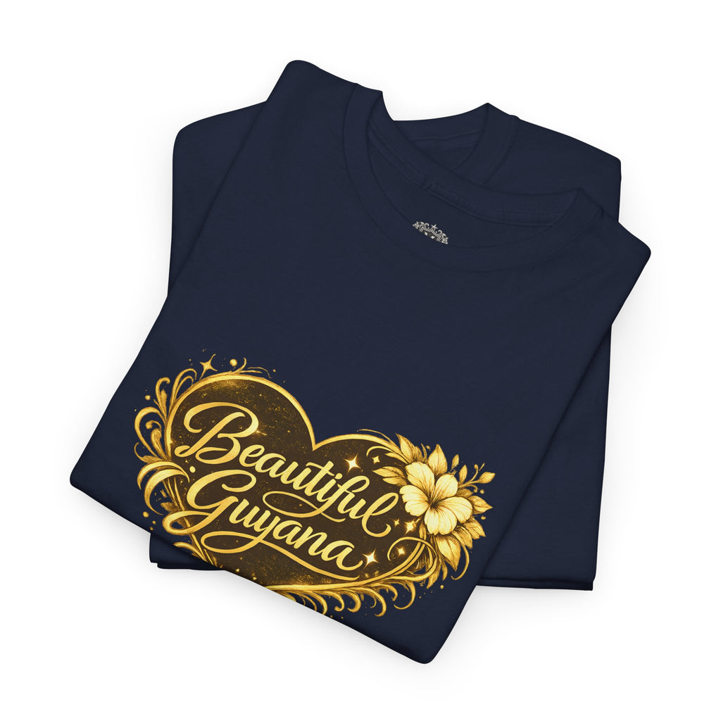 Beautiful Guyana Floral Heart Tee