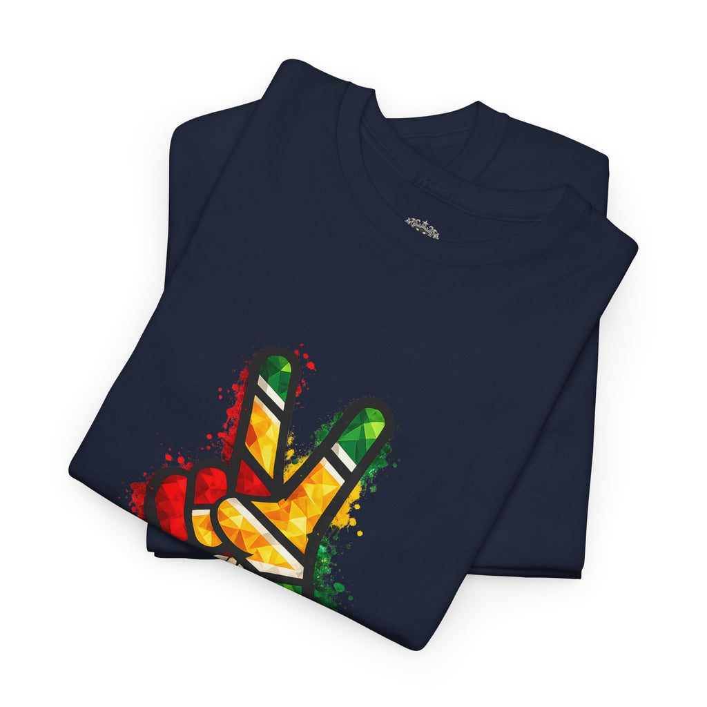 Guyana Flag Peace Sign T-Shirt — Hope & Unity Tee