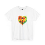 Sun Parakeet Heart Tee — Guyana Wildlife Tribute & Conservation Awareness