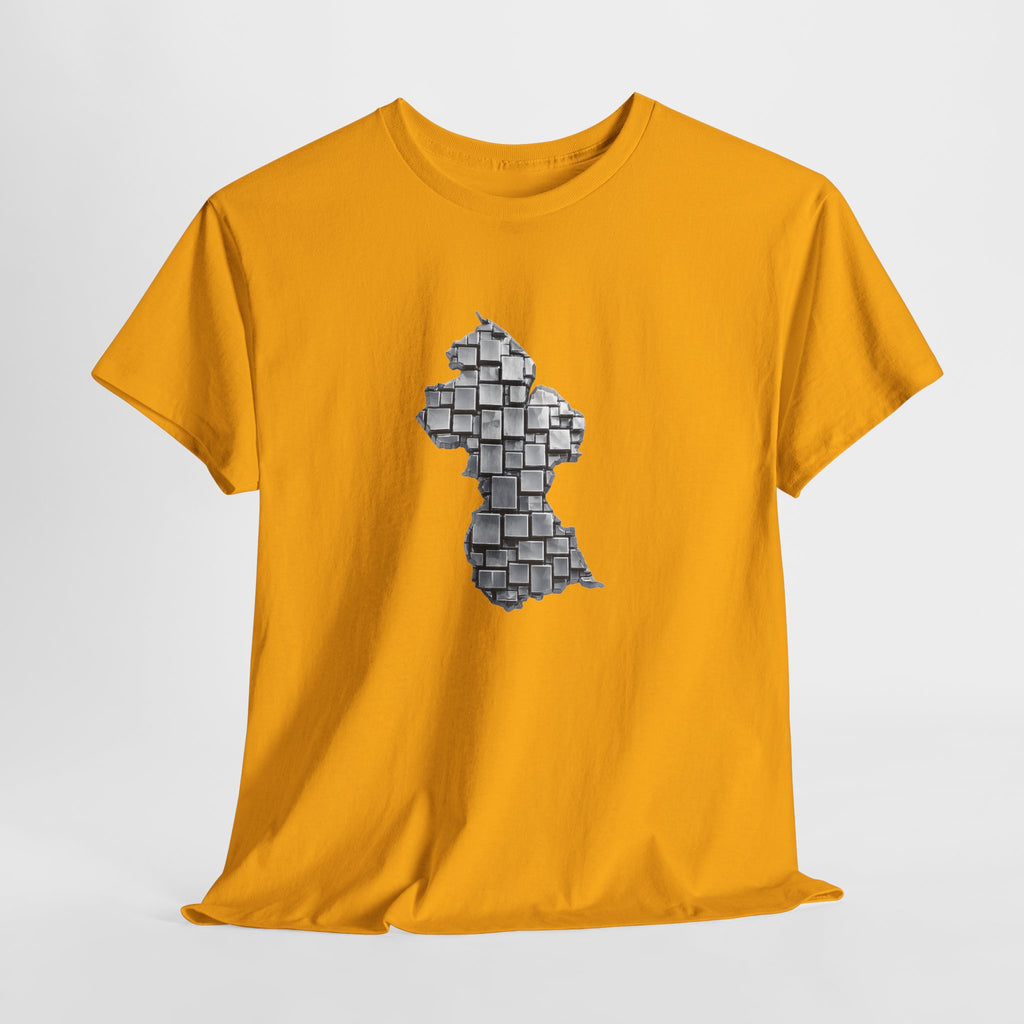 Guyana Geometric Map T-Shirt — Mineral Heritage Design