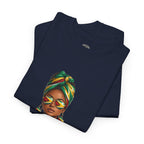 Afro Guyanese Headwrap Portrait T-Shirt — Afrocentric Art Tee
