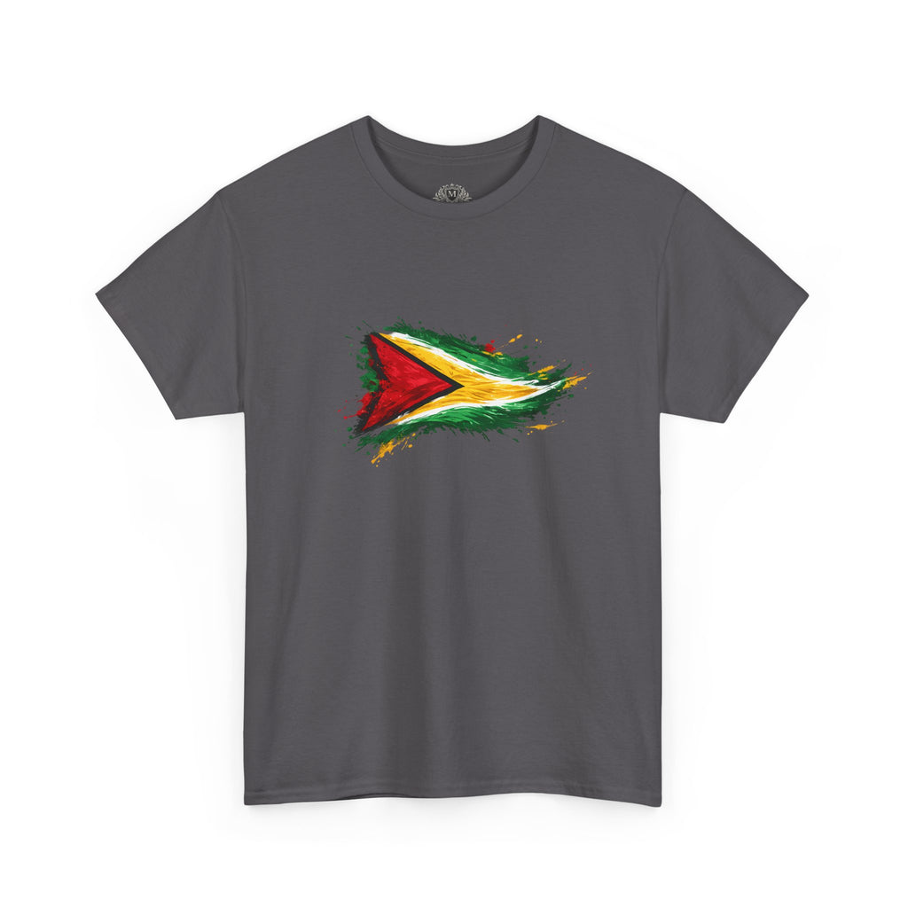 Guyana Flag Paint Splash T-Shirt — Patriotic Caribbean Tee