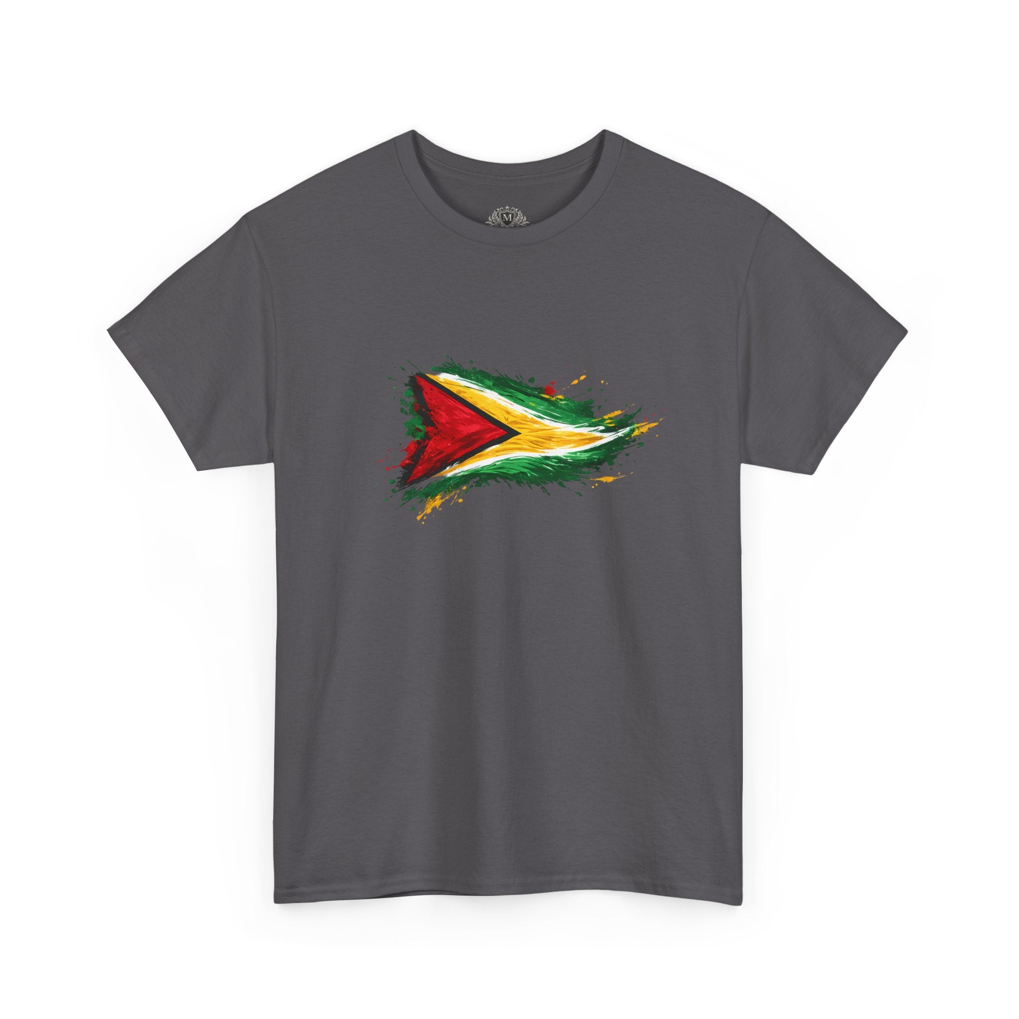 Guyana Flag Paint Splash T-Shirt — Patriotic Caribbean Tee