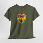 Sun Parakeet Heart Tee — Guyana Wildlife Tribute & Conservation Awareness