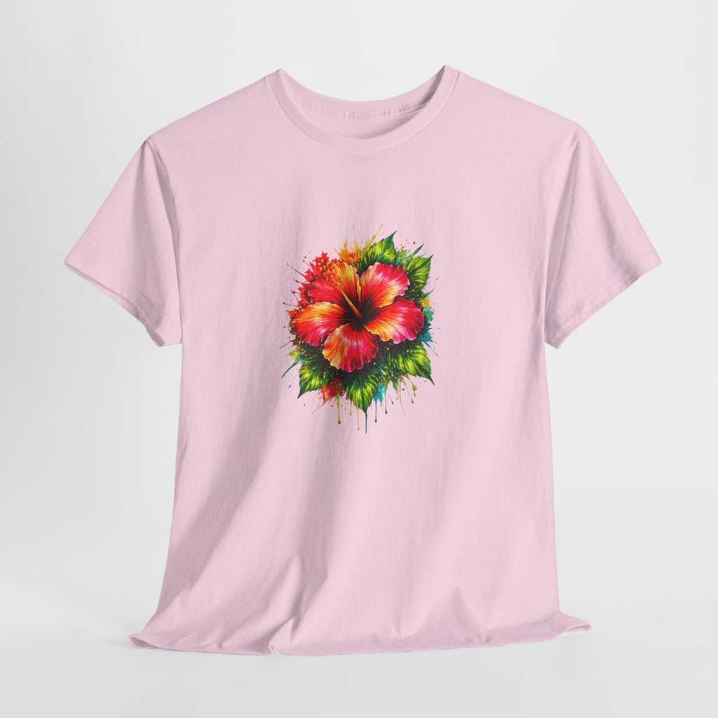 Hibiscus Watercolor Tee — Tropical Flower Graphic T-Shirt