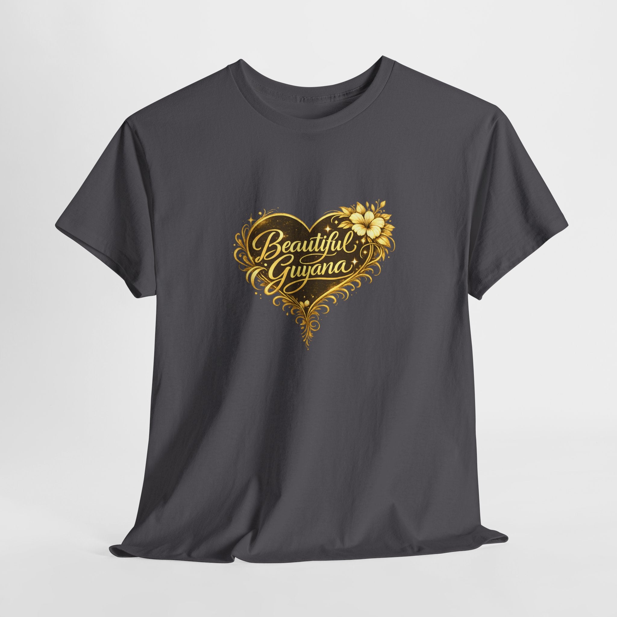 Beautiful Guyana Floral Heart Tee