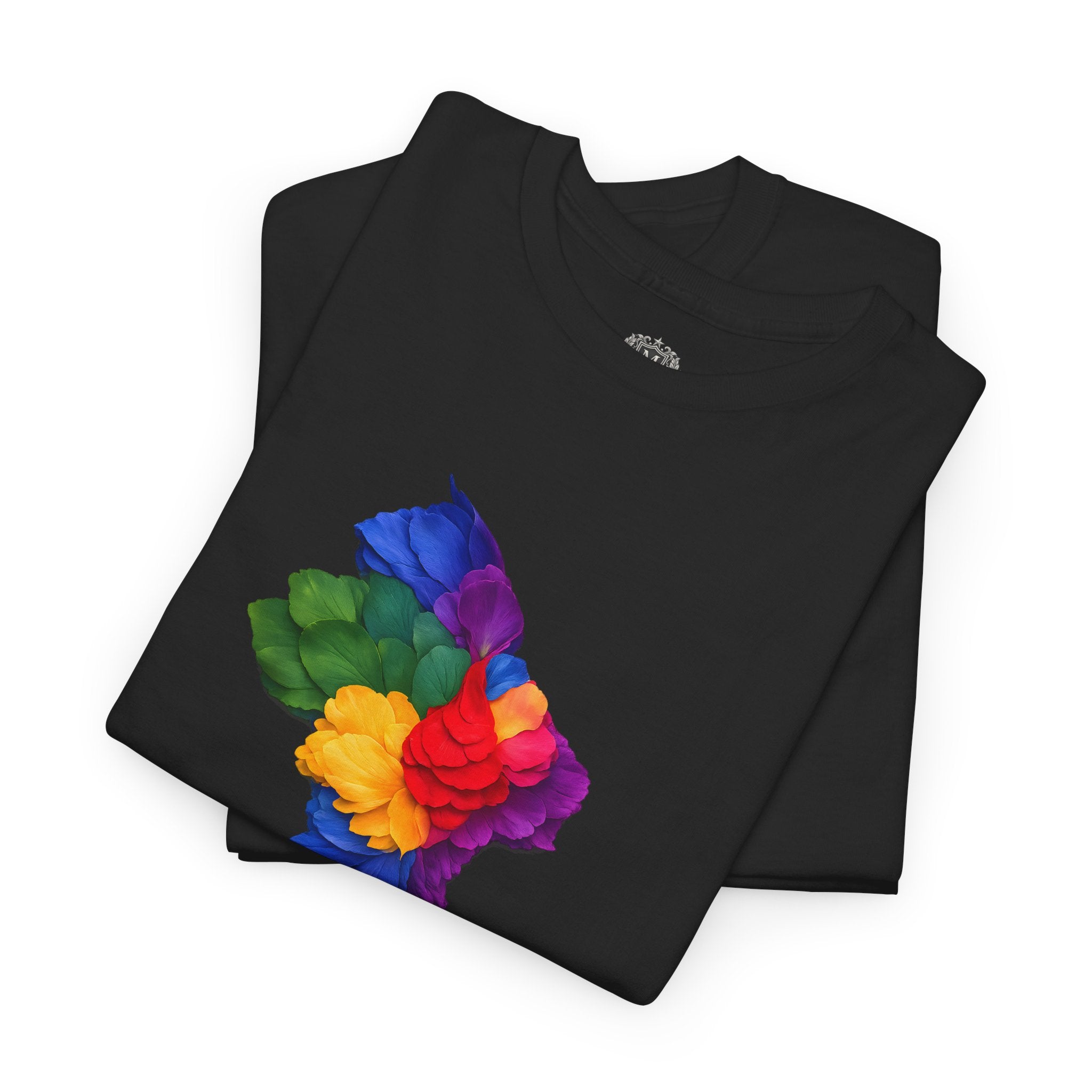 Guyana Floral Map T-Shirt — Colorful Petal Map Tee