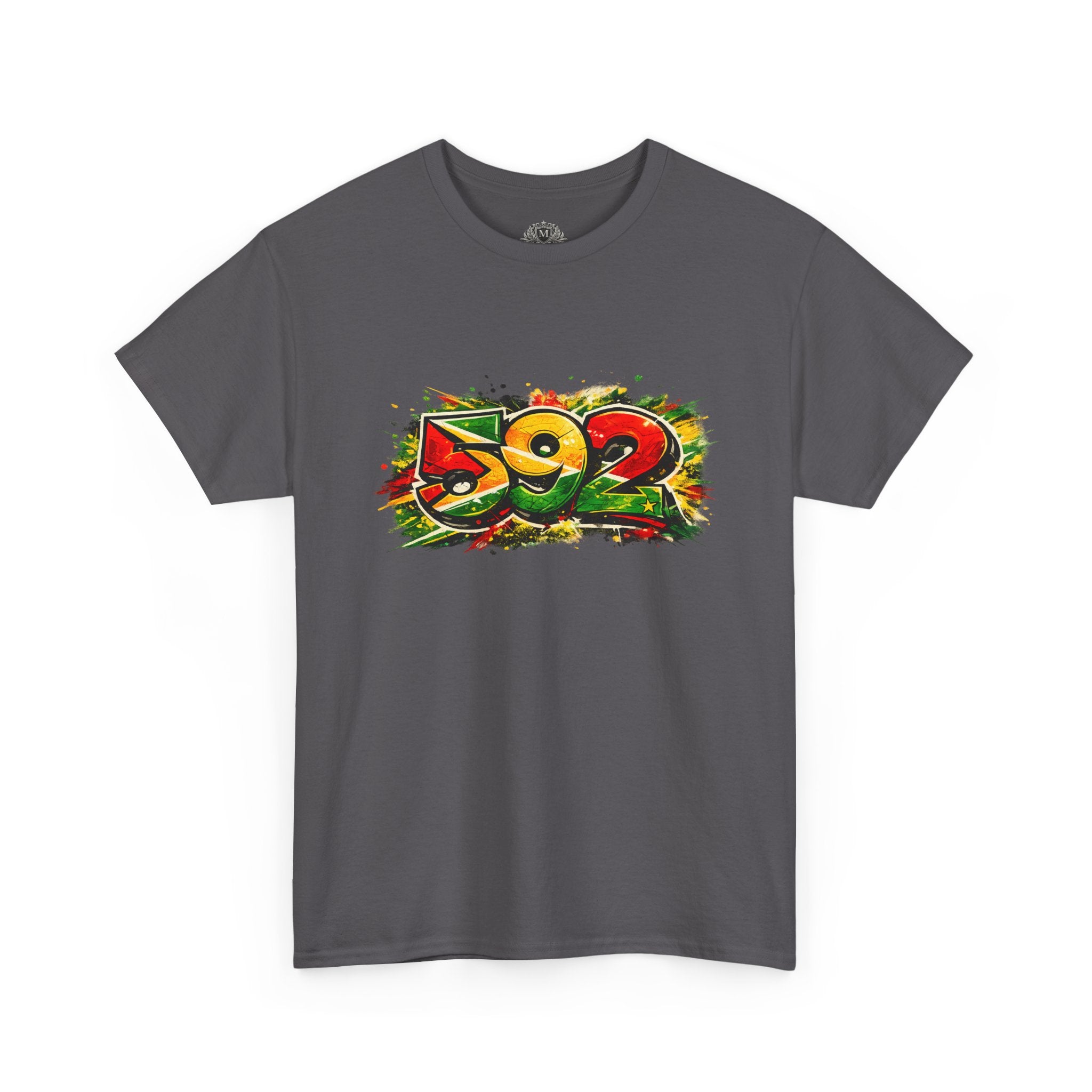 Guyana 592 Retro Street Art Tee — Vintage Area Code Pride