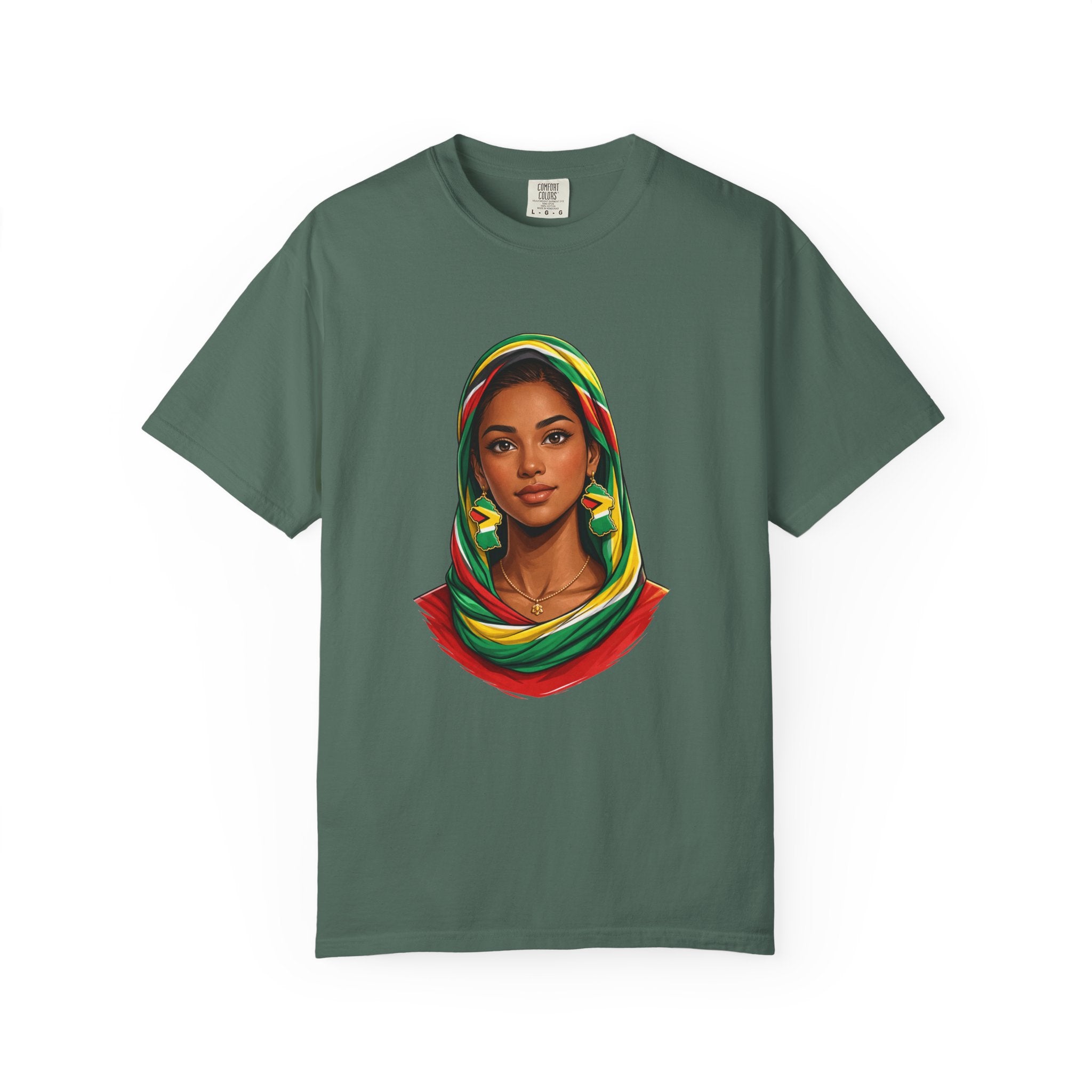 Indo Guyanese Woman Portrait with Headwrap — Unisex Tee