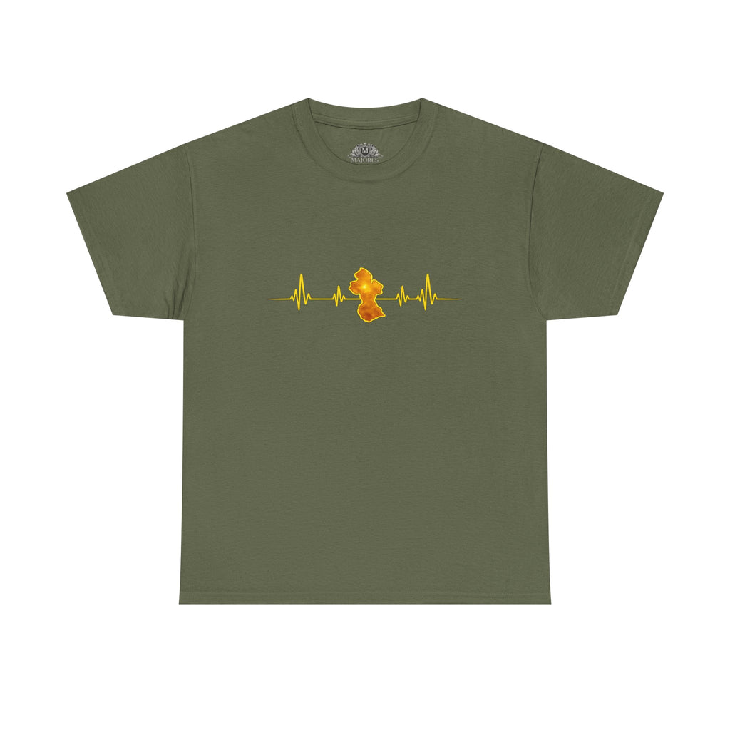 Guyana Heartbeat T-Shirt — ECG Map of Guyana Pride Tee