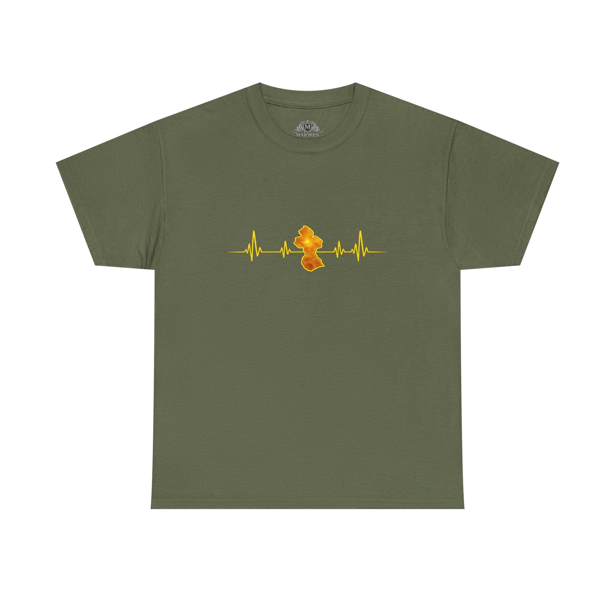 Guyana Heartbeat T-Shirt — ECG Map of Guyana Pride Tee