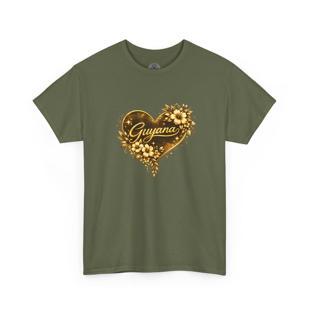 Guyana Heart Floral T-Shirt — Guyana Pride Tee