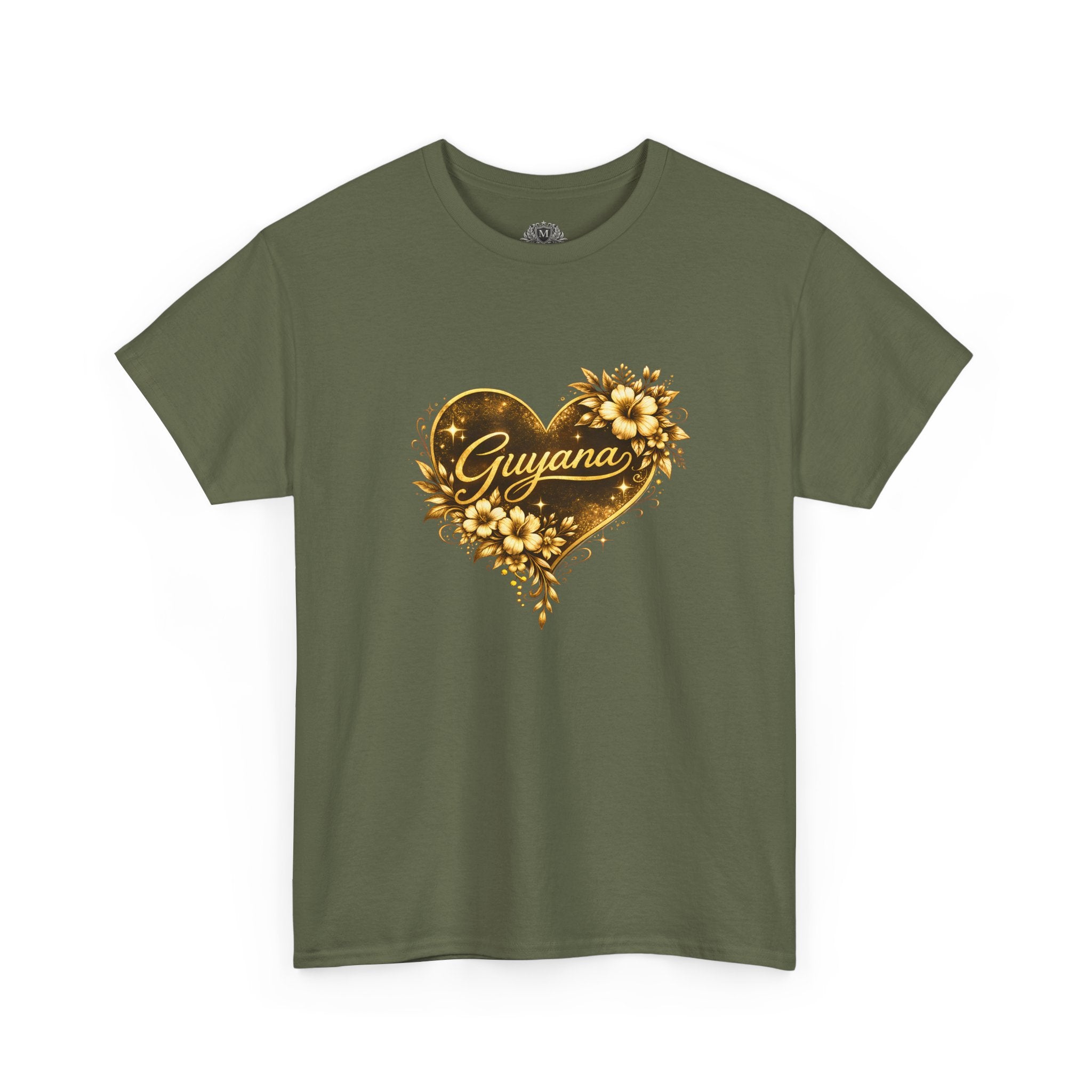Guyana Heart Floral T-Shirt — Guyana Pride Tee