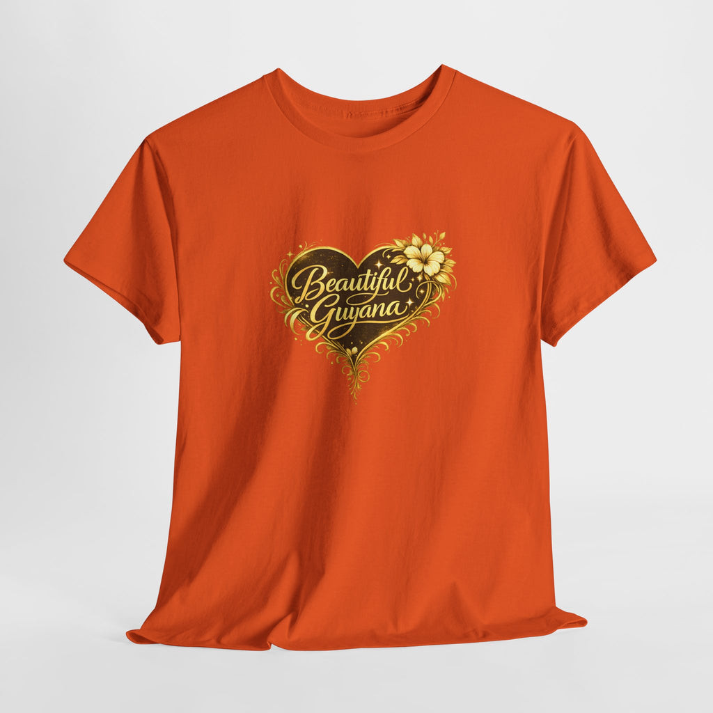 Beautiful Guyana Floral Heart Tee