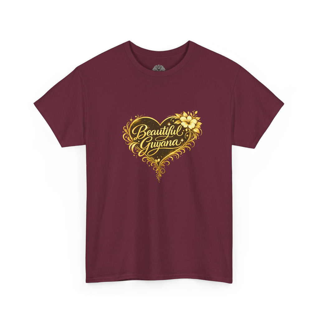 Beautiful Guyana Floral Heart Tee