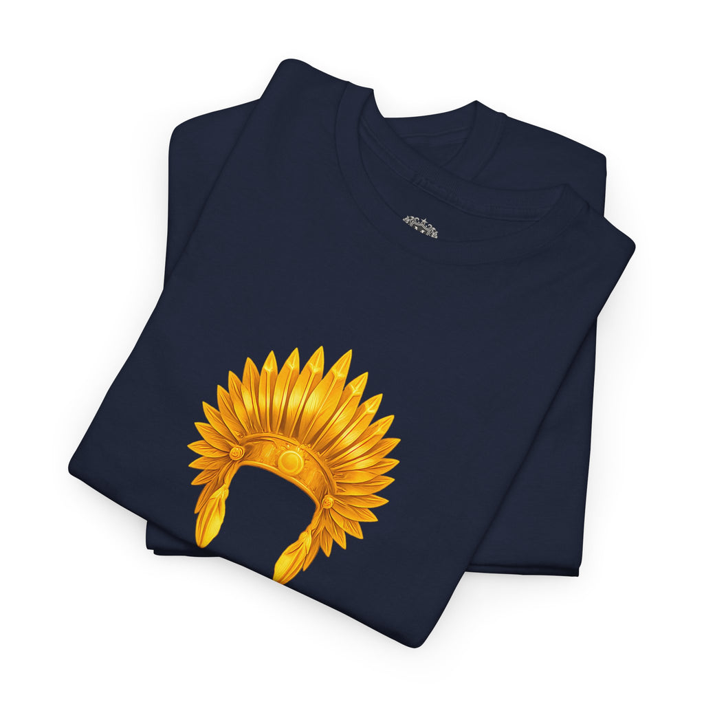 Guyana Native Headdress T-Shirt — Golden Tribal Tribute Tee