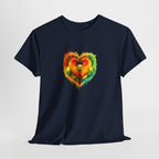 Sun Parakeet Heart Tee — Guyana Wildlife Tribute & Conservation Awareness