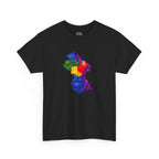 Guyana Floral Map T-Shirt — Colorful Petal Map Tee