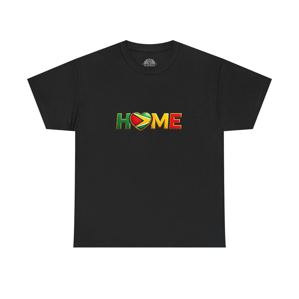 Heart Flag "HOME" Design — Guyanese Pride Tee