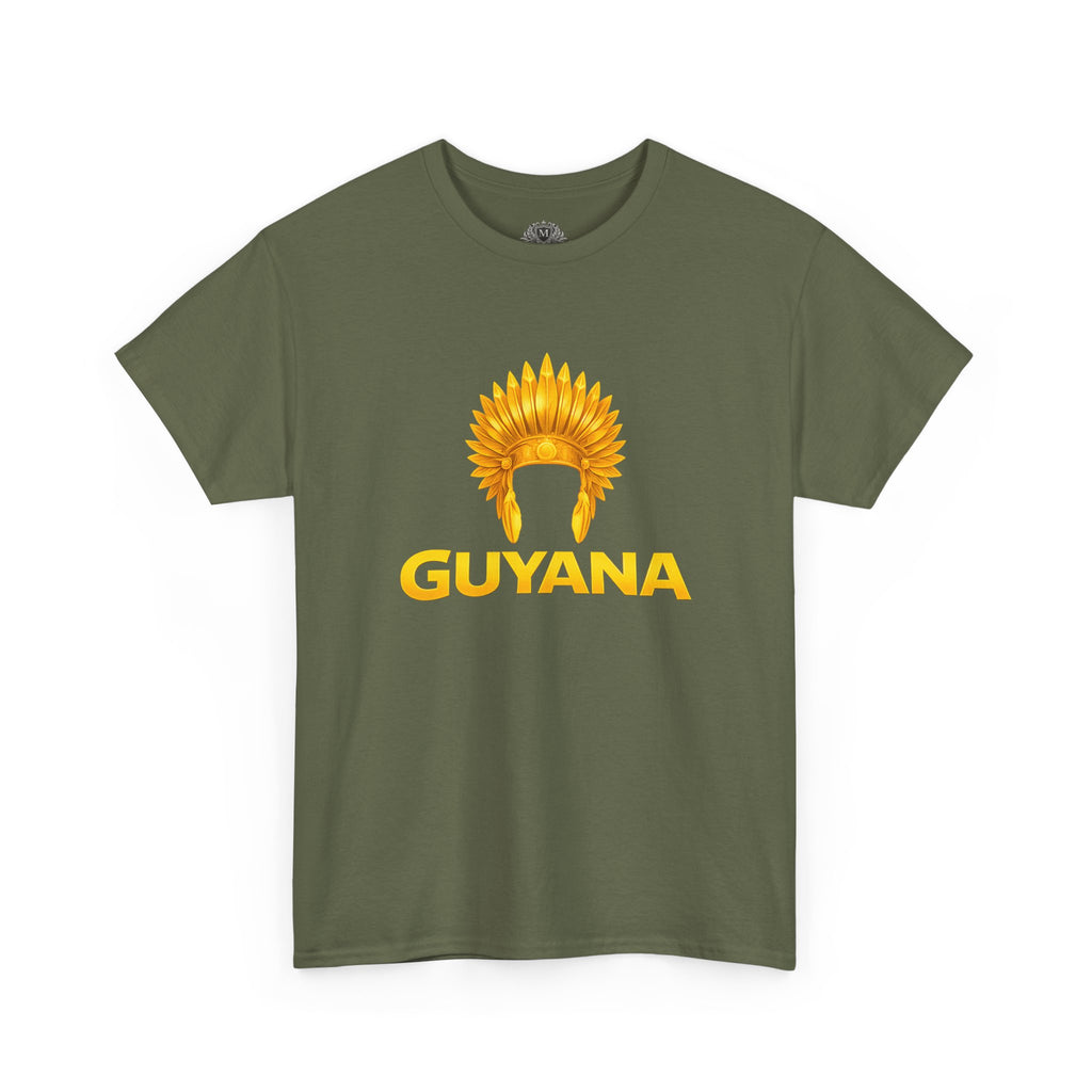 Guyana Native Headdress T-Shirt — Golden Tribal Tribute Tee